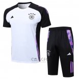 Tuta da Track Germania Manica Corta 2024-2025 Bianco - Pantaloncini