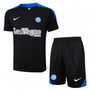 Tuta da Track Inter Manica Corta 2024-2025 Blu - Pantaloncini