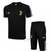 Tuta da Track Juventus Manica Corta 2023-2024 Nero - Pantaloncini