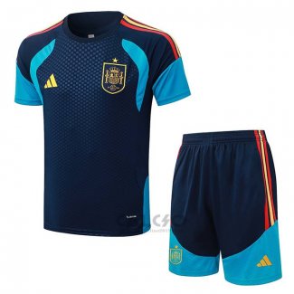 Tuta da Track Spagna Manica Corta 2026-2027 Blu - Pantaloncini