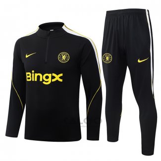 Tuta da Track di Felpa Chelsea Bambino 2026-2027 Nero