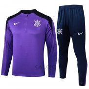 Tuta da Track di Felpa Corinthians 2024-2025 Purpura