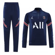 Tuta da Track di Felpa Paris Saint-Germain Jordan 2022-2023 Blu