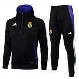 Tuta da Track di Felpa Real Madrid 2024-2025 Nero