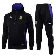 Tuta da Track di Felpa Real Madrid 2024-2025 Nero