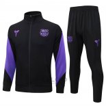 Tuta da Track di Giacca FC Barcellona Bambino 2025-2026 Nero Purpura