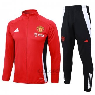 Tuta da Track di Giacca Manchester United Bambino 2024-2025 Rosso