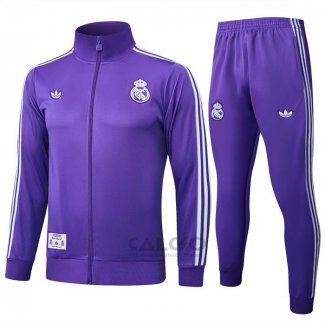 Tuta da Track di Giacca Real Madrid 2025-2026 Purpura