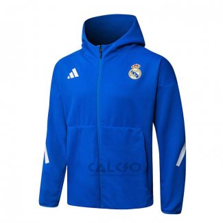 Giacca con cappuccio del Real Madrid 2025-2026 Blu
