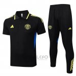 Conjunto Polo Manchester United 2025-2026 Nero Giallo