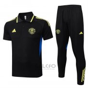 Conjunto Polo Manchester United 2025-2026 Nero Giallo