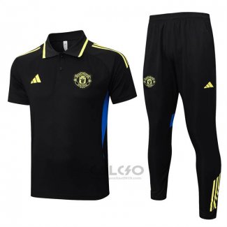 Conjunto Polo Manchester United 2025-2026 Nero Giallo