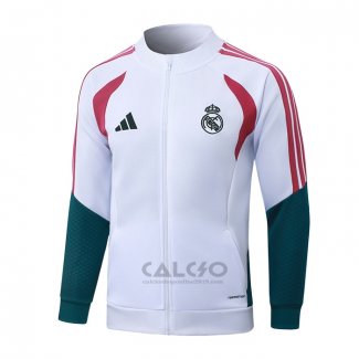 Giacca Real Madrid 2026-2027 Bianco Rosso