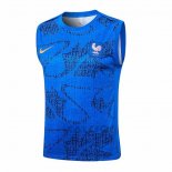 Maglia Allenamento Francia Senza Maniche 2025-2026 Blu