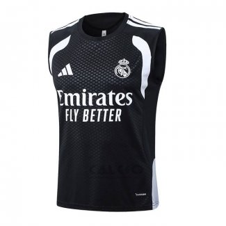 Maglia Allenamento Real Madrid Senza Maniche 2025-2026 Nero