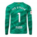 Maglia FC Barcellona Giocatore Ter Stegen Portiere Manica Lunga 2023-2024 Verde