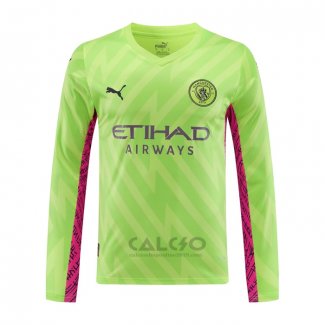 Maglia Manchester City Portiere Manica Lunga 2023-2024 Verde