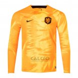 Maglia Paesi Bassi Home Manica Lunga 2022