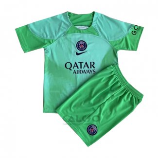 Maglia Paris Saint-Germain Portiere Bambino 2022-2023 Verde