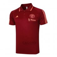 Maglia Polo Manchester United 2023-2024 Rosso