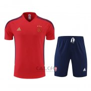 Tuta da Track Ajax Manica Corta 2022-2023 Rosso - Pantaloncini