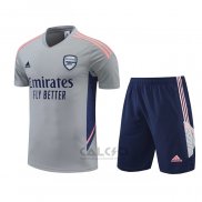 Tuta da Track Arsenal Manica Corta 2022-2023 Grigio - Pantaloncini