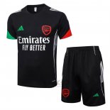 Tuta da Track Arsenal Manica Corta 2025-2026 Nero - Pantaloncini
