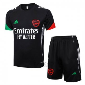 Tuta da Track Arsenal Manica Corta 2025-2026 Nero - Pantaloncini