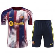 Tuta da Track FC Barcellona Manica Corta 2023 Blu e Rosso - Pantaloncini