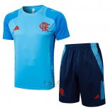 Tuta da Track Flamengo Manica Corta 2024-2025 Blu - Pantaloncini