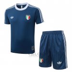 Tuta da Track Italia Manica Corta 2026-2027 Blu - Pantaloncini