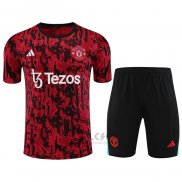 Tuta da Track Manchester United Manica Corta 2023-2024 Rosso - Pantaloncini