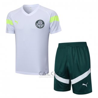 Tuta da Track Palmeiras Manica Corta 2023-2024 Bianco - Pantaloncini