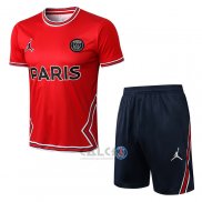 Tuta da Track Paris Saint-Germain Jordan Manica Corta 2022-2023 Rosso - Pantaloncini