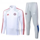 Tuta da Track di Felpa Bayern Monaco 2025-2026 Bianco Rosso