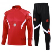 Tuta da Track di Felpa Bayern Monaco Bambino 2024-2025 Rosso