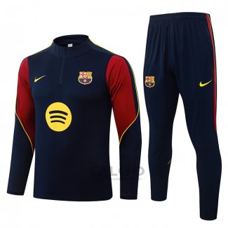 Tuta da Track di Felpa FC Barcellona Bambino 2026-2027 Blu Rosso