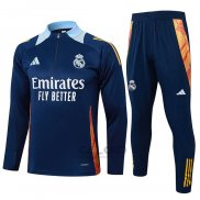 Tuta da Track di Felpa Real Madrid 2024-2025 Blu