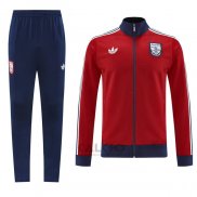 Tuta da Track di Giacca Arsenal 2024-2025 Rosso Nero