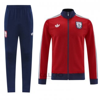 Tuta da Track di Giacca Arsenal 2024-2025 Rosso Nero