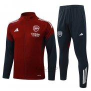 Tuta da Track di Giacca Arsenal 2025-2026 Rosso Nero