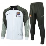 Tuta da Track di Giacca FC Barcellona 2023-2024 Grigio