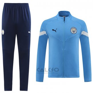 Tuta da Track di Giacca Manchester City 2022-2023 Blu