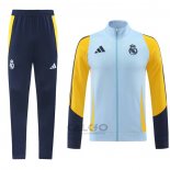 Tuta da Track di Giacca Real Madrid 2024-2025 Blu Claro