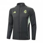 Giacca a Vento Real Madrid 2025-2026 Grigio Verde