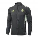Giacca a Vento Real Madrid 2025-2026 Grigio Verde