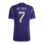 Maglia Argentina Giocatore De Paul Away 2022