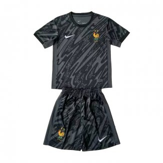 Maglia Francia Portiere Bambino 2024 Nero