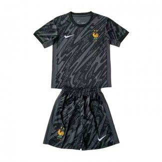 Maglia Francia Portiere Bambino 2024 Nero