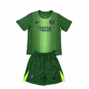 Maglia Paris Saint-Germain Portiere Bambino 2025-2026 Verde